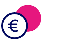 Cost saving euro icon